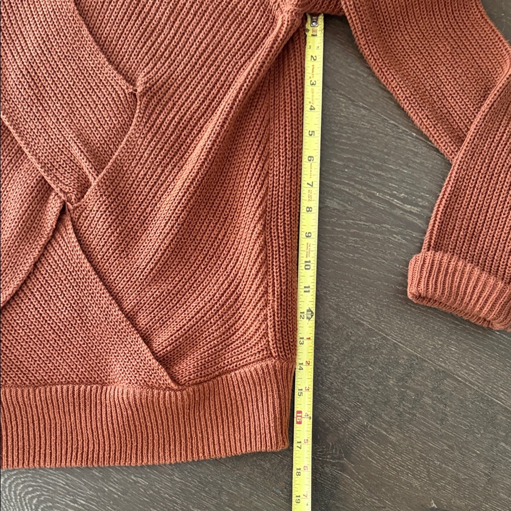 Primi Women's Copper Crew Neck Oversized Sweater with Design Front - Picture 3 of 5